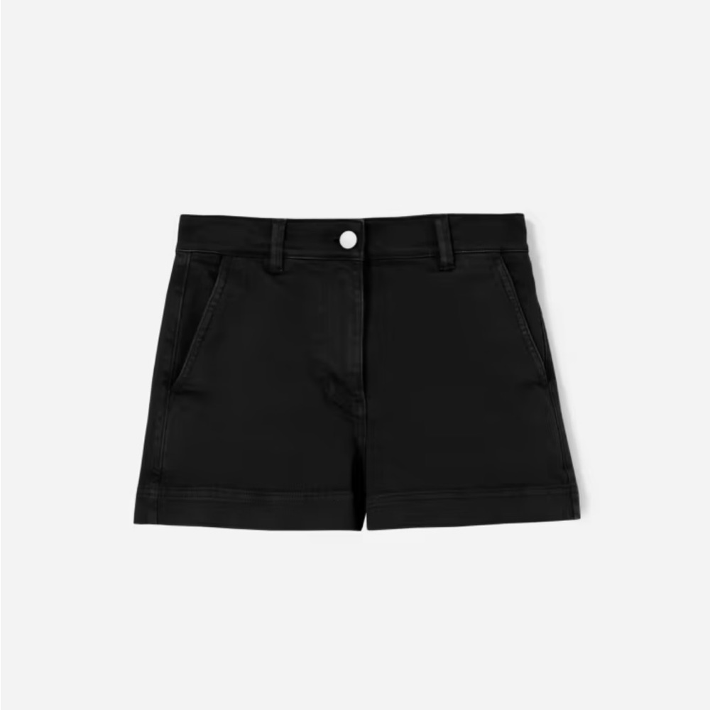 Everlane black cotton twill shorts